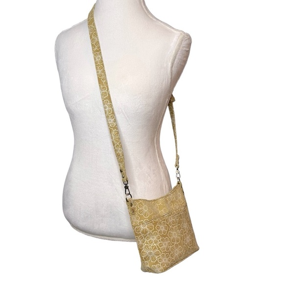 HOBO Crossbody bag Small Pier Printed Leather Floral Magnetic closure Like new - Picture 3 of 13